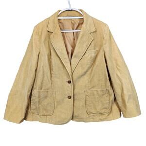 Vintage Fleet Street Mens Corduroy Jacket 42 Short Camel Tan Sportcoat Singapore